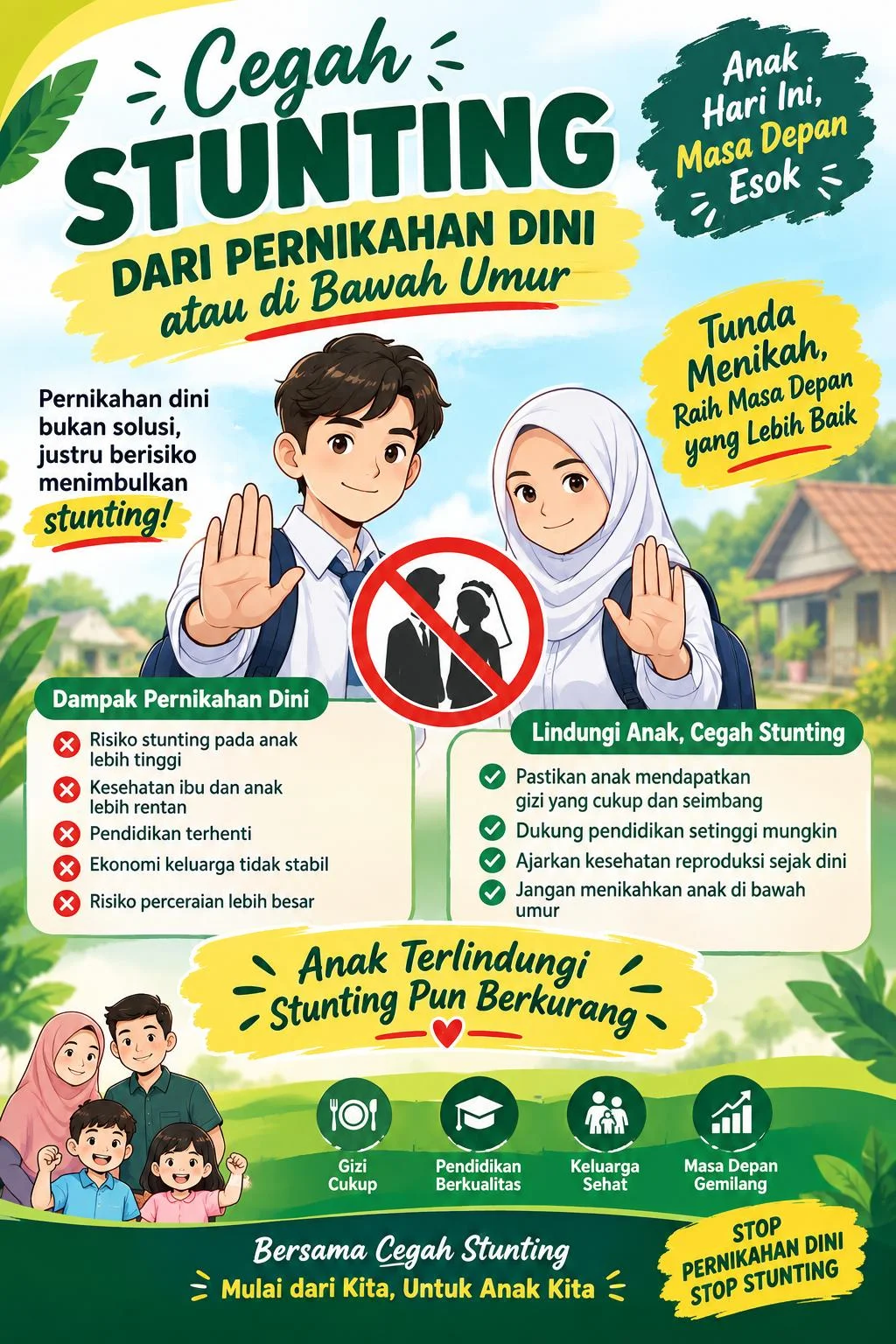 Pemdes Bungko Ajak Warga Waspadai TBC, Cegah Stunting dan Pernikahan Dini, serta Lindungi Anak dari Rubella